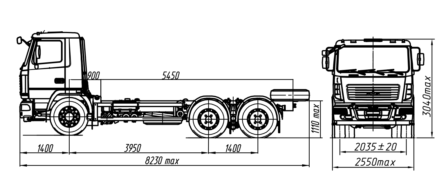 Маз 5440 чертеж